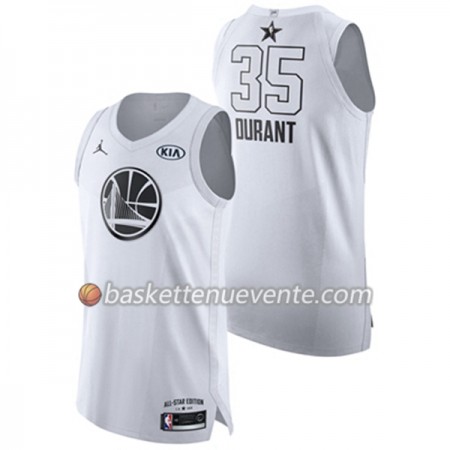 Maillot Basket Golden State Warriors Kevin Durant 35 2018 All-Star Jordan Brand Blanc Swingman - Homme